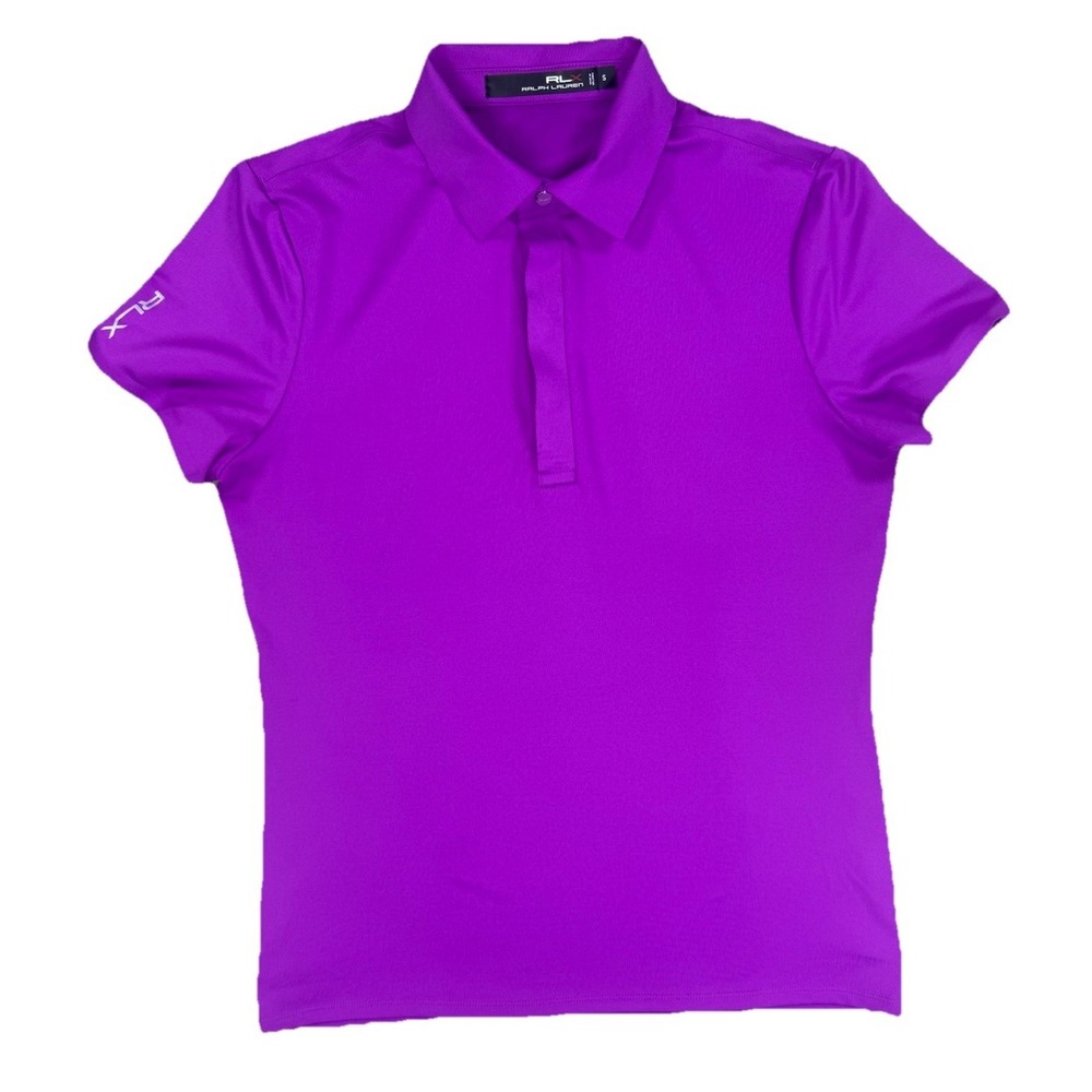 RLX Ralph Lauren Womens Small Purple Golf Polo Shirt Performance Stretch